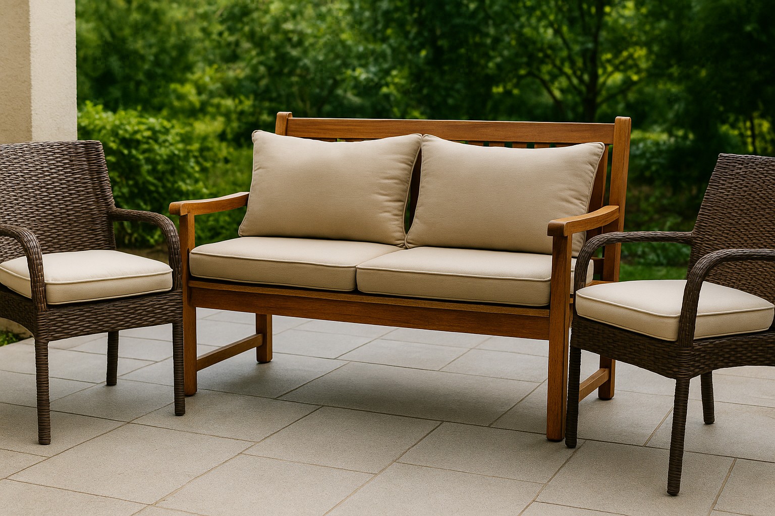 Изготовление и пошив сидушек для уличной мебели